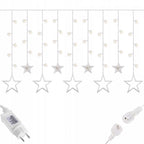 (DL) Instalatie lumina tip perdea cu 92 LED-uri, 2m, pentru interior/exterior, stelute iluminare alba