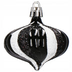 Set globuri si decoratiuni de Craciun, 77 piese, diverse dimensiuni, negru