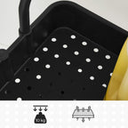 SONGMICS Carucior de depozitare pe roti, pentru bucatarie sau baie, cu 3 nivele, 42x34x86 cm, negru