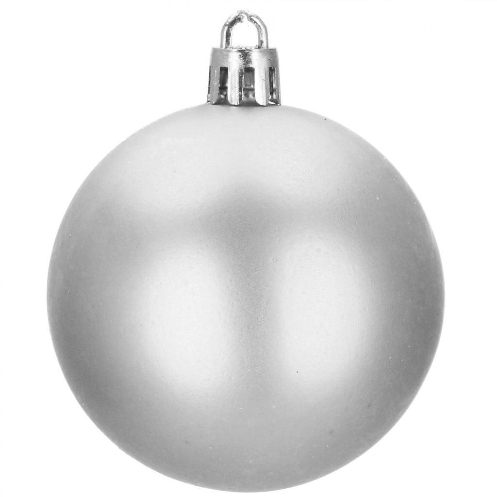 Set globuri si decoratiuni de Craciun, 100 piese, diverse dimensiuni cu stea, argintiu