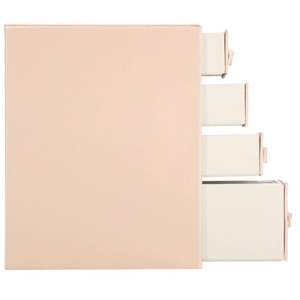 (DL) Cutie depozitare si organizare bijuterii, piele ecologica + velur, 26 x 22 x 18 cm, roz