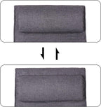 SONGMICS Scaun balansoar din lemn, suport picioare reglabil, maxim 150kg, 67x115x91cm, gri inchis