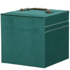 (DL) Cutie depozitare si organizare bijuterii, velur, 12x 12 x 12 cm, verde