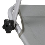 Sezlong pliabil cu parasolar, 188x57x38cm, sarcina 120kg, gri