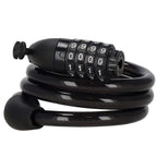 Lant antifurt bicicleta si trotineta, inchidere cifru, lungime 95 cm, Otel, Negru