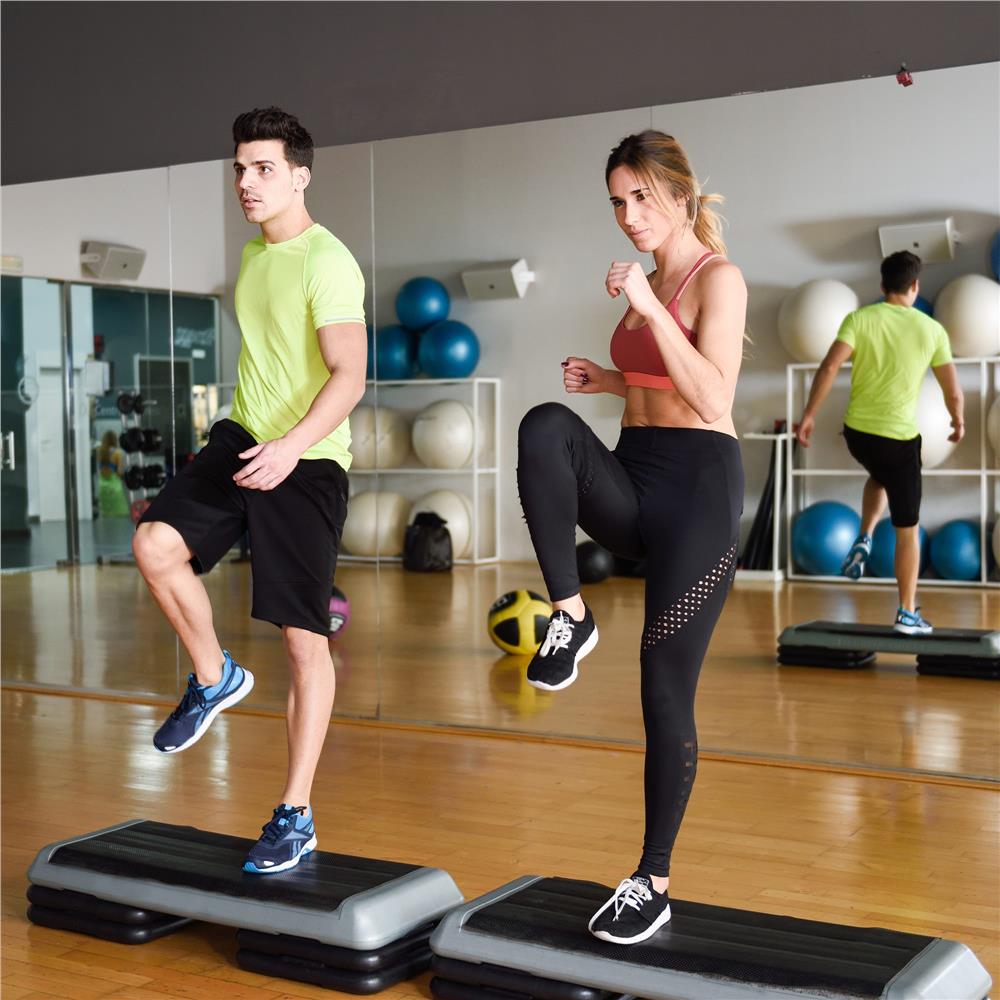 Stepper aerobic fitness profesional, 3 niveluri de inaltime, suporta maxima 350 kg