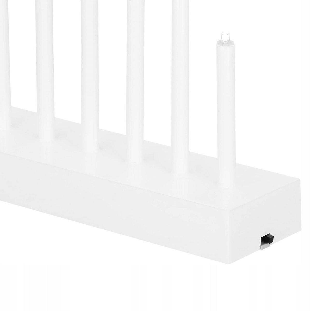 Lumanari decorative de Craciun, 7 becuri tip LED, culoare argintiu