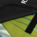 Patura pentru picnic sau plaja, cu folie izolatoare si maner, 200x200cm, model frunze, verde