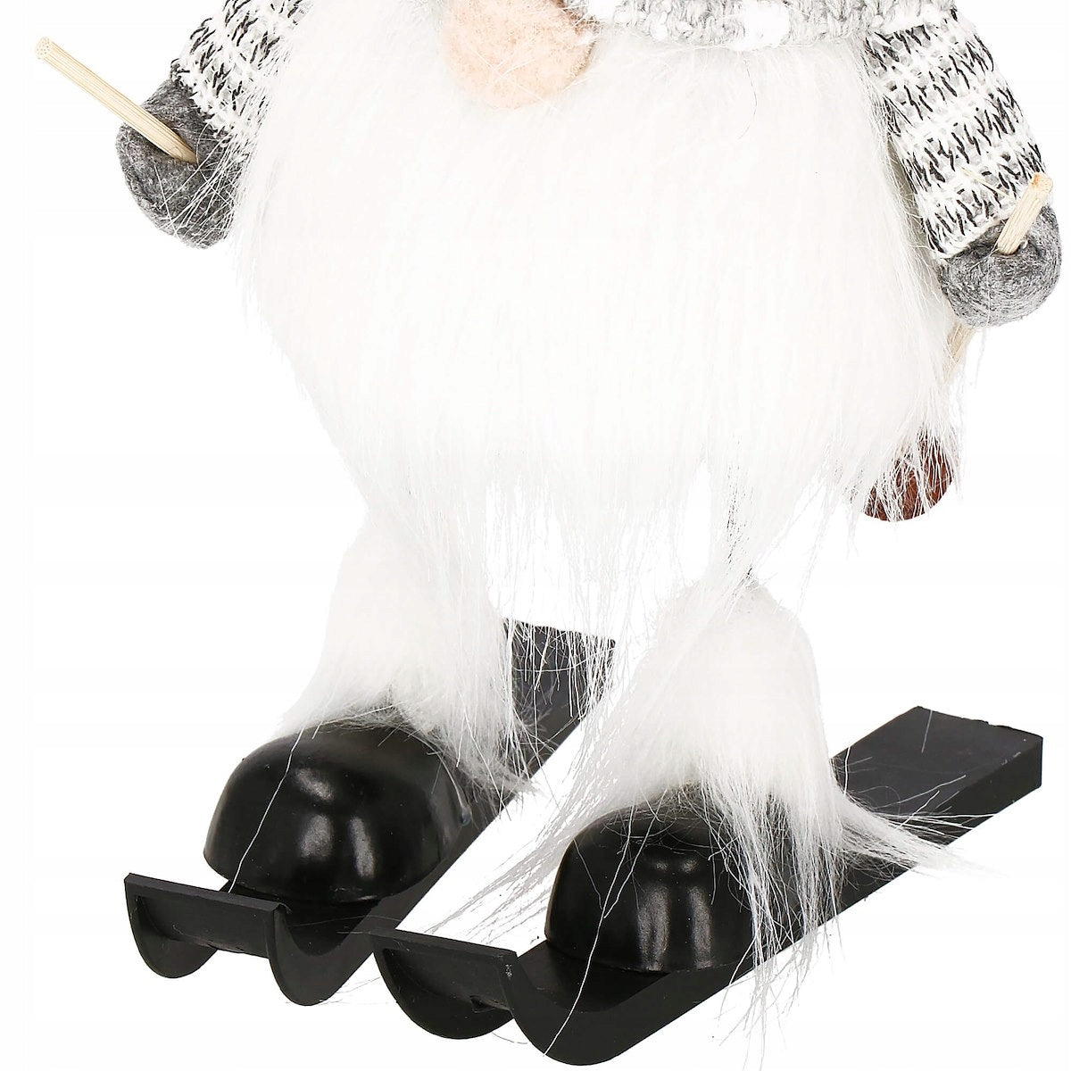 Figurina Craciun, Spiridus pe schiuri, inaltime 33cm