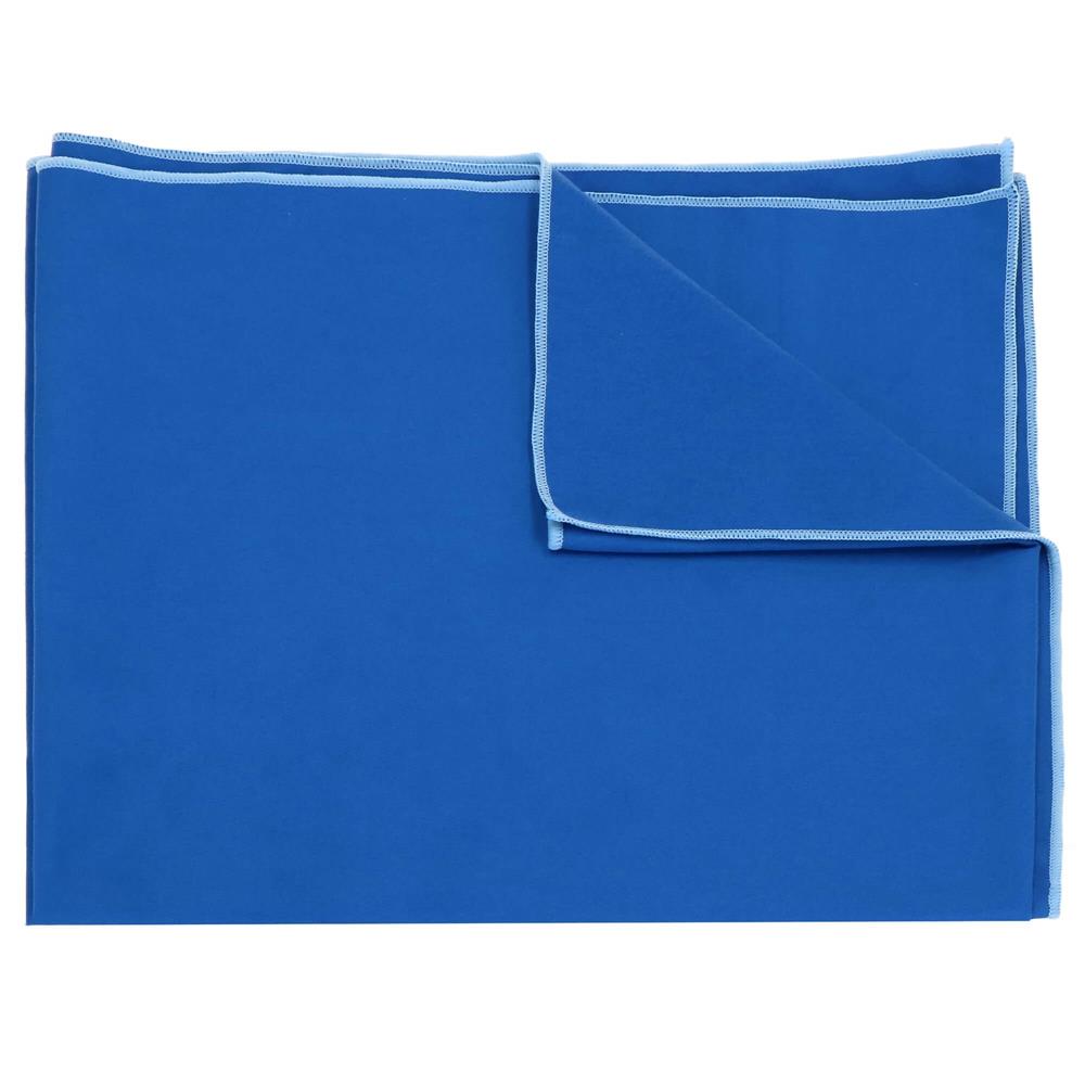 Prosop de plaja cu uscare de rapida, husa de transport, 75x150cm, albastru