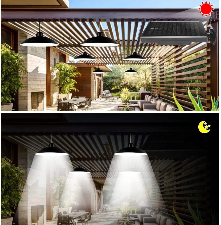 Lampa solara tip pendul, panou solar independent cu cablu de 3 metri, cu telecomanda