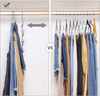 SONGMICS Set de 3 umerase pentru pantaloni, capacitate 4 perechi per umeras, 32cm, argintiu