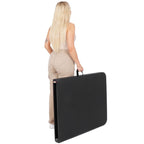 Masa dreptunghiulara pliabila multifunctionala, 180x75x75cm, neagra