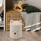 Taburet pentru copii, pliabil cu spatiu depozitare, 80kg, 28×34 cm, bej