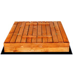 Lada din lemn pentru nisip, cu 2 bancute, 120x120cm