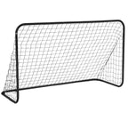 Set 2 porti de fotbal metalice, 122x183cm, profil 25mm, cu elemente de fixare