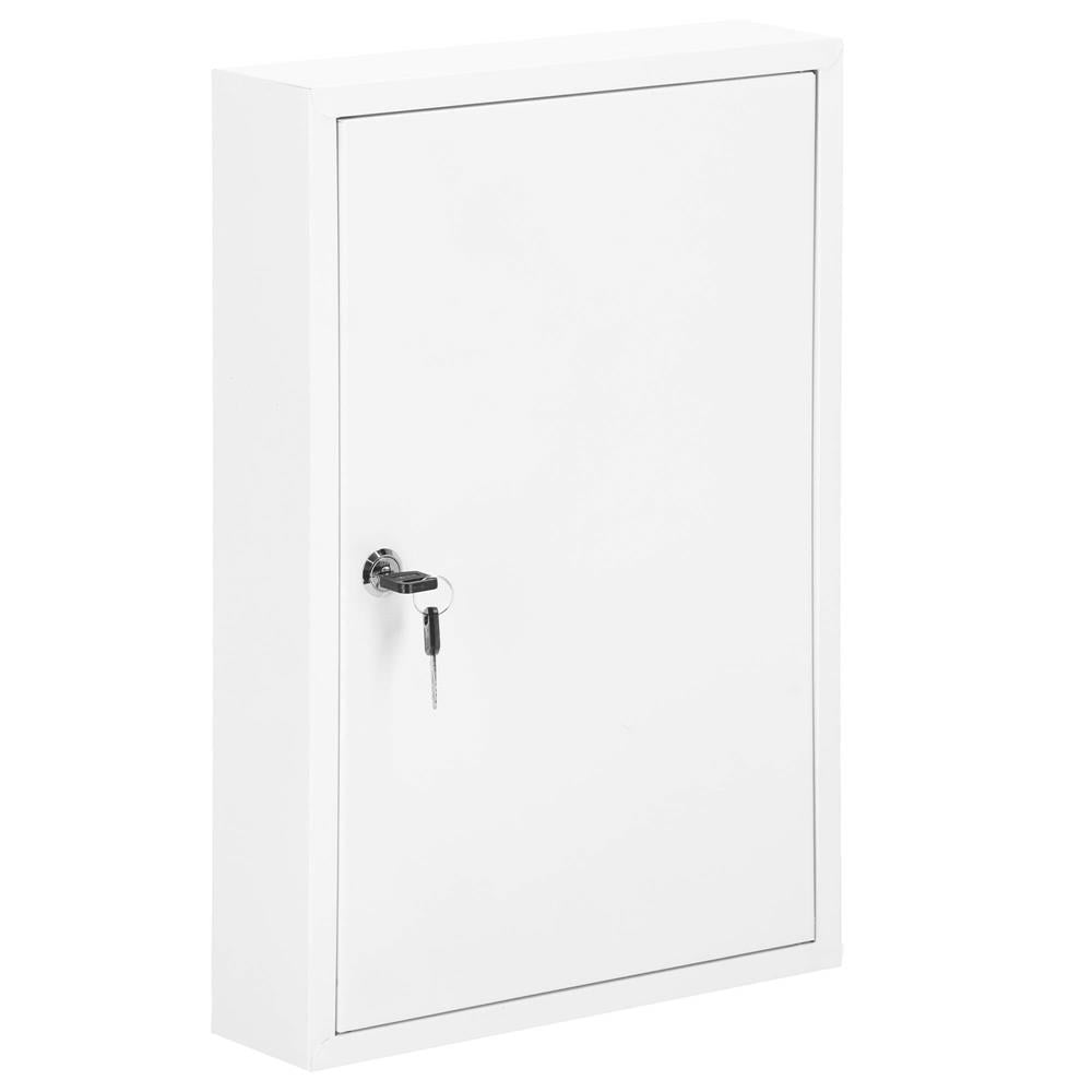 Cutie metalica din otel pentru 64 chei, echipata, 45x30x8cm, alba