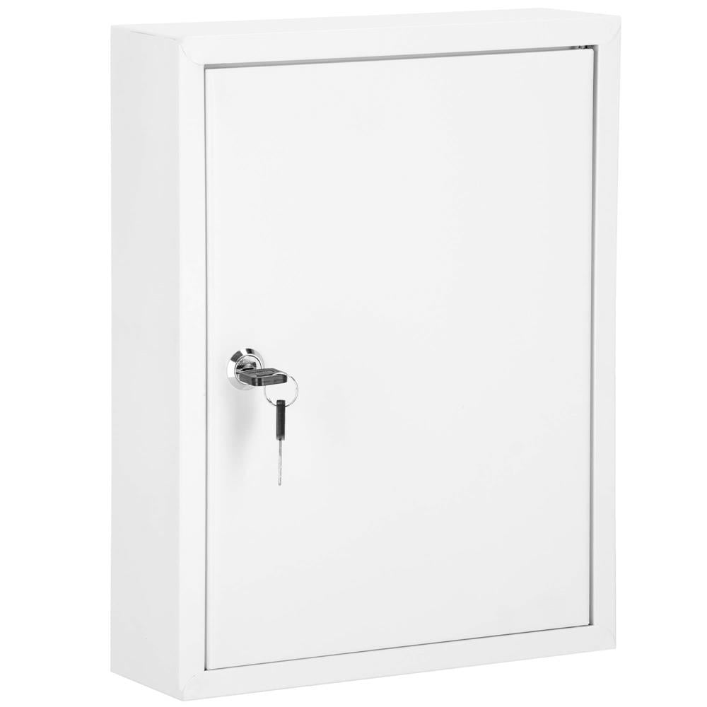 Cutie metalica din otel pentru 42 chei, echipata, 35x27x8cm, alba