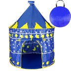 Cort Castel de joaca pentru copii, pliabil, 100x140 cm, albastru