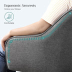 SONGMICS Scaun de birou ergonomic, inaltime reglabila, 65x69x(83-93) cm, gri