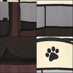 Tarc pliabil pentru animale de companie, diametru 81cm, bej maro