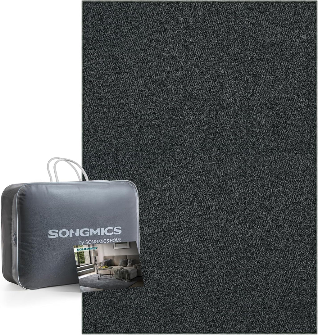 SONGMICS Covor decorativ antiderapant, lavabil la masina, 120x170 cm, gri carbune