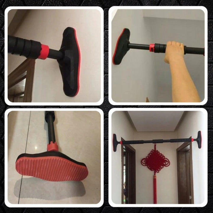 Bara tractiuni telescopica pentru usa, din otel cu capete cauciuc, lungime 71-105 cm