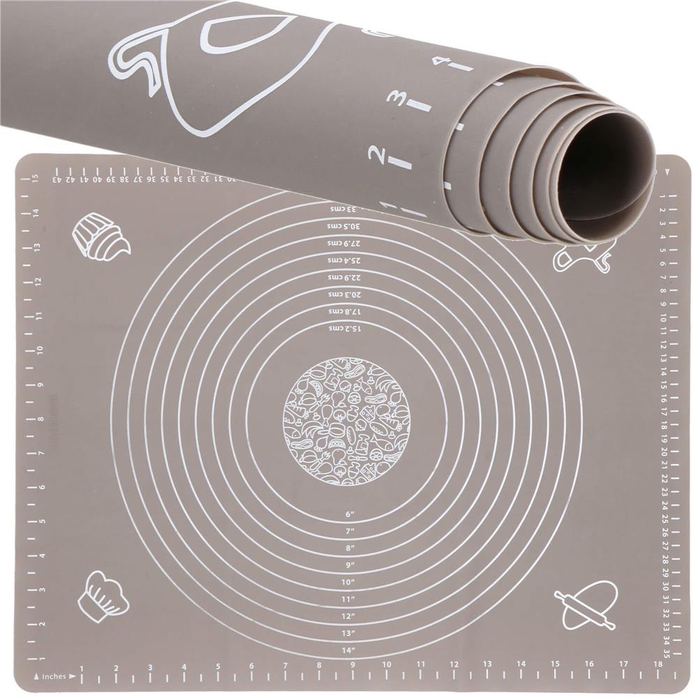 Plansa din silicon alimentar de framantat aluat, rezistenta la temperaturi ridicate, 50x40cm, gri