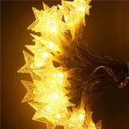 (DL) Instalatie stelute luminoase pentru gradina, 5 metri, 50 LED-uri, cu baterii, galben