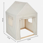 Casuta copii Atmosphera Safari, lemn de pin si panza textila, 77x115 cm, bej