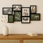 Rama foto colaj Atmosphera Cali pentru 8 poze, format orizontal, negru, 63x30 cm