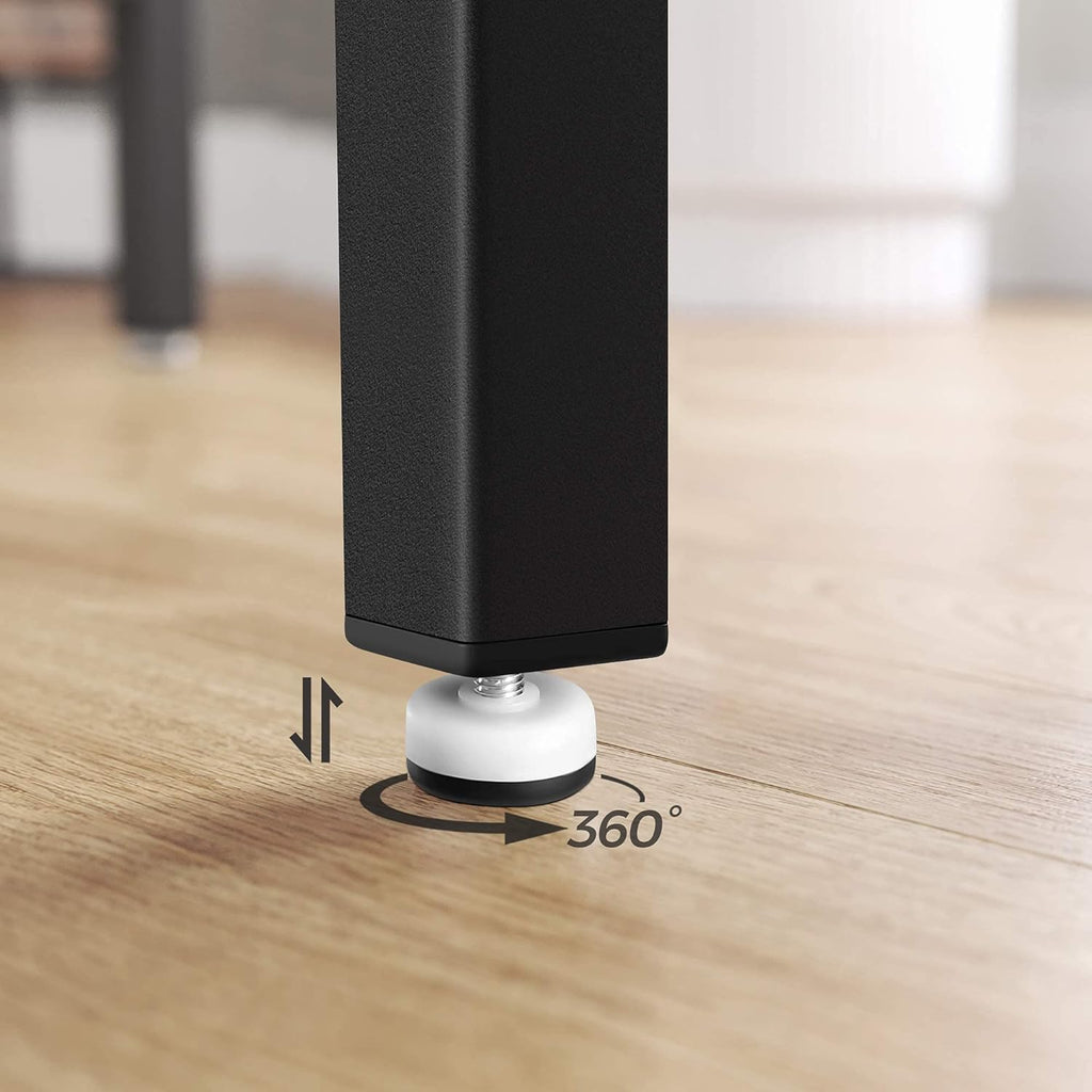 VASAGLE Masa de bucatarie pentru 4 persoane, cadru metalic, stil industrial, 120x75x75 cm, maro rustic