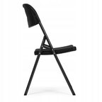 Set 2 scaune pliante 44x58x83 cm, structura metal si sezut HDPE, pliabile si usoare, negru
