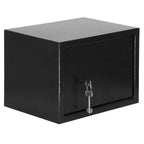 Seif standard cu cheie, 250x350x250 mm, Otel, Negru