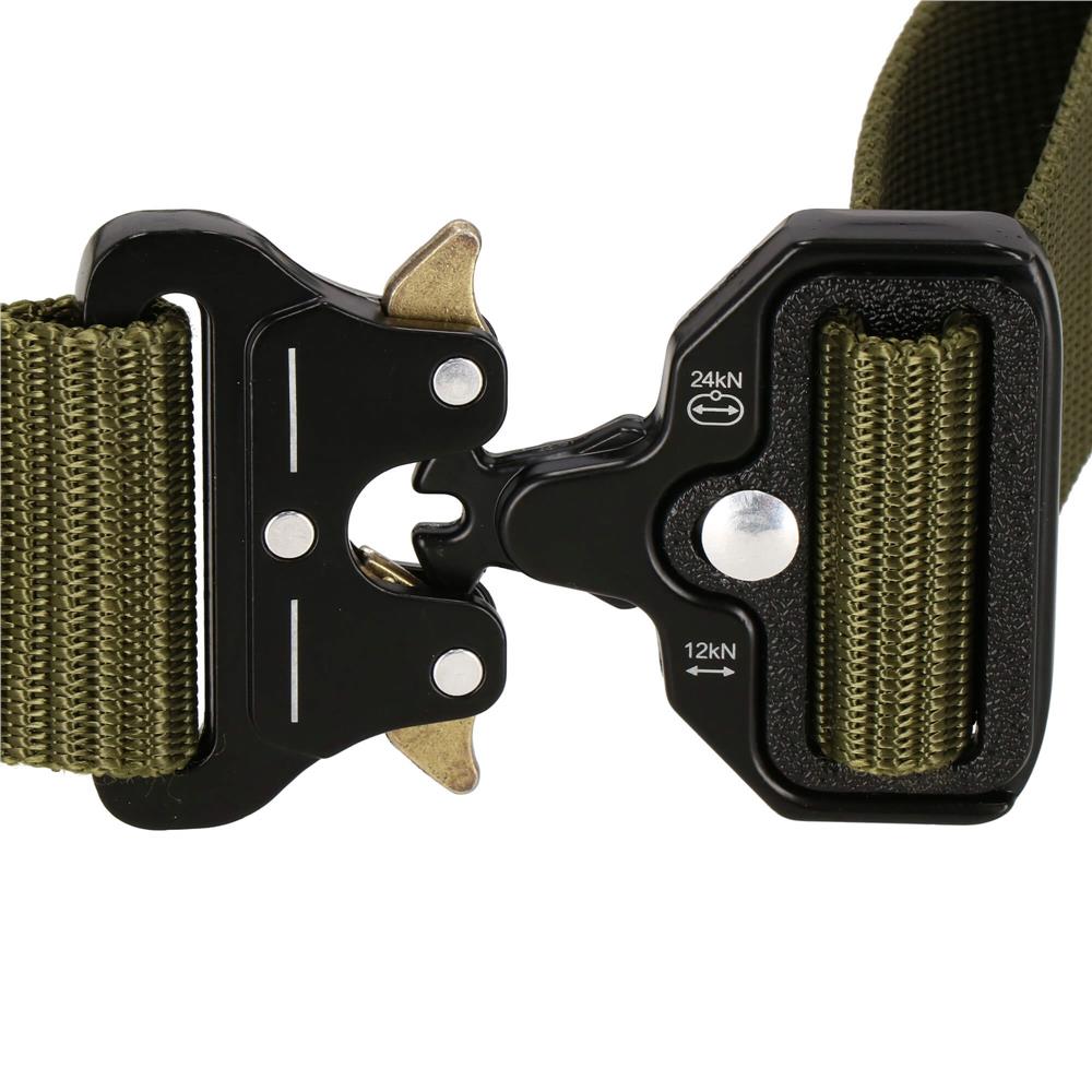 Curea centura Tactical Combat pentru barbati 3.5 x 125 cm, rezistent, verde
