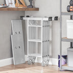 SONGMICS Scara multifunctionala din aluminiu, cu 2 placi tip platforma, 12 trepte, sarcina 150 kg, gri