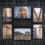 Rama foto de perete, colaj de 6 fotografii, 36x42cm, negru