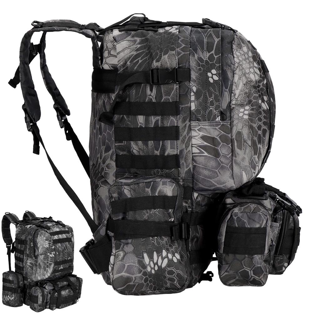 Rucsac militar pentru drumetie, impermeabil, ultra usor, 50litri, gri