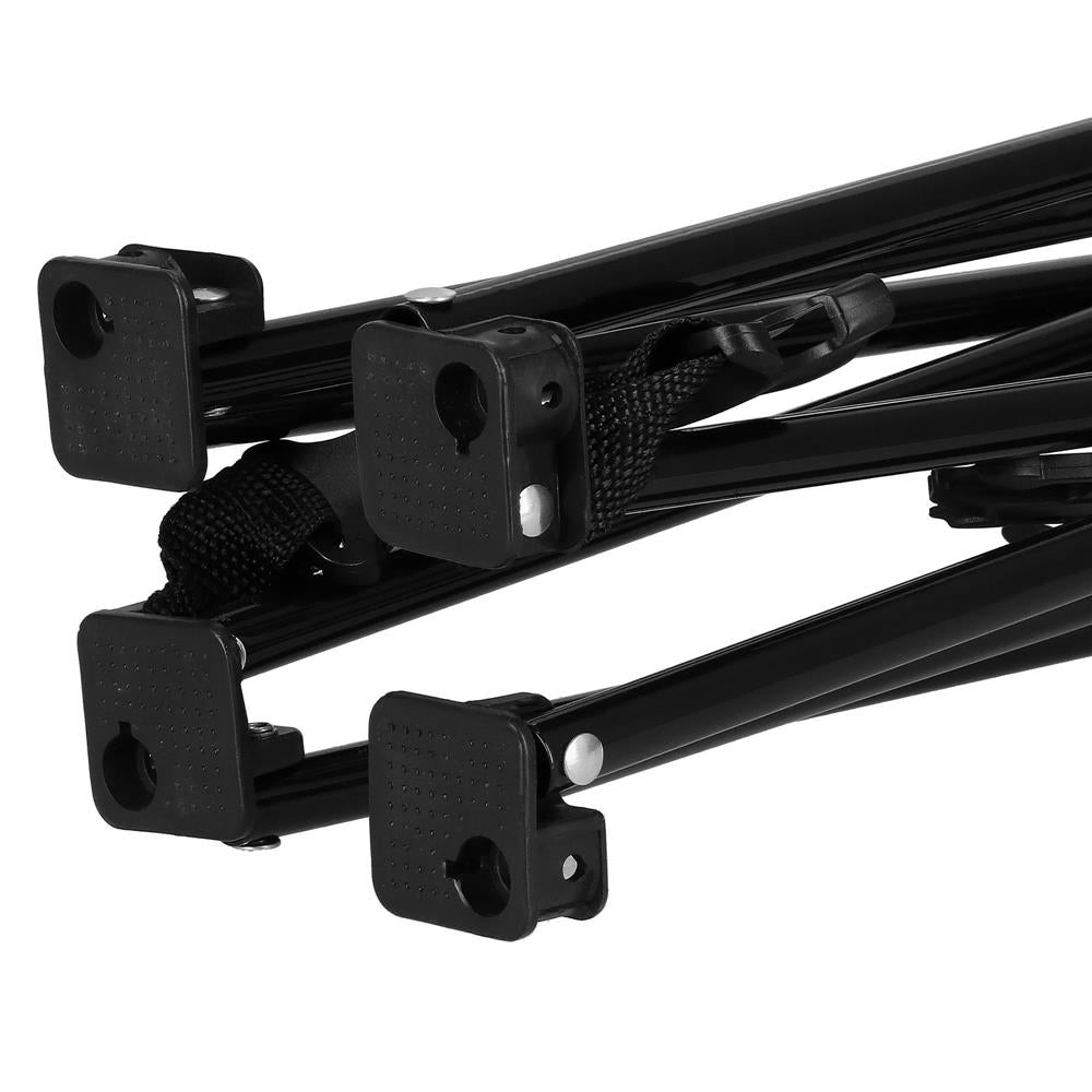 Masa plianta camping sau pescuit, cu 2 suporturi pahar, 46x46x45 cm, negru