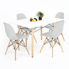 Set 4 scaune dining Scandinav pentru bucatarie, 38x42x82cm, gri