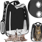 Rucsac transport animale talie mica-medie, maxim 12 kg, hublou panoramic transparent, buzunare laterale, negru