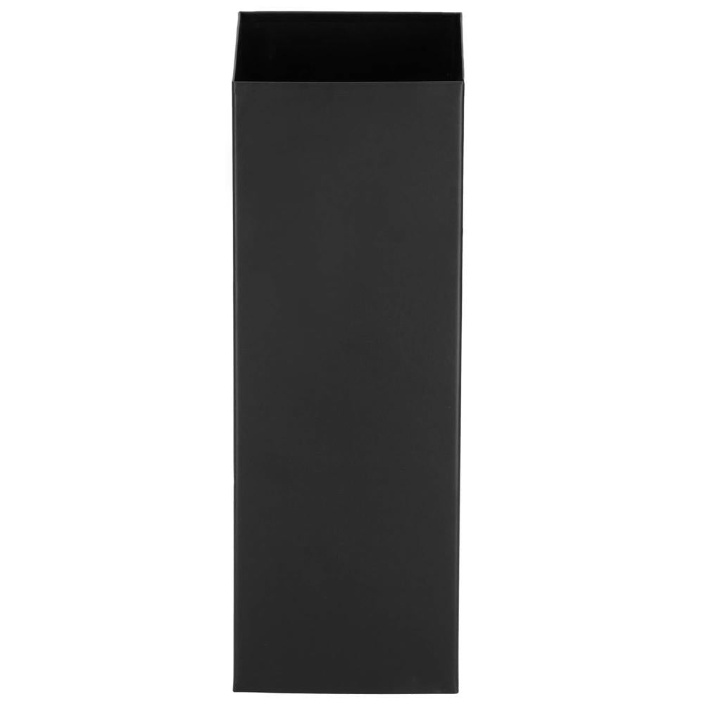 Perie WC cu rezervor detasabil si capac, din metal si bambus, 40 cm, negru