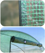 Sera de gradina, tip tunel cu cadru metalic, 250x400cm, 10mp, fereastra suplimentara spate