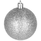 Set globuri si decoratiuni de Craciun, 51 piese, diverse dimensiuni, argintiu