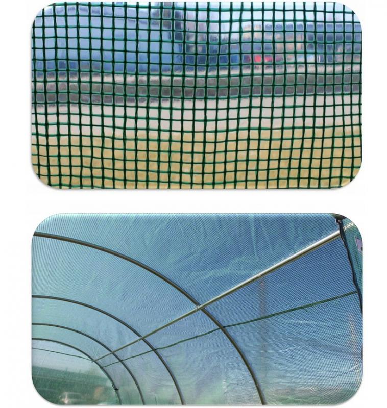 Sera de gradina, tip tunel cu cadru metalic, 250x400x200cm, alba, 10mp