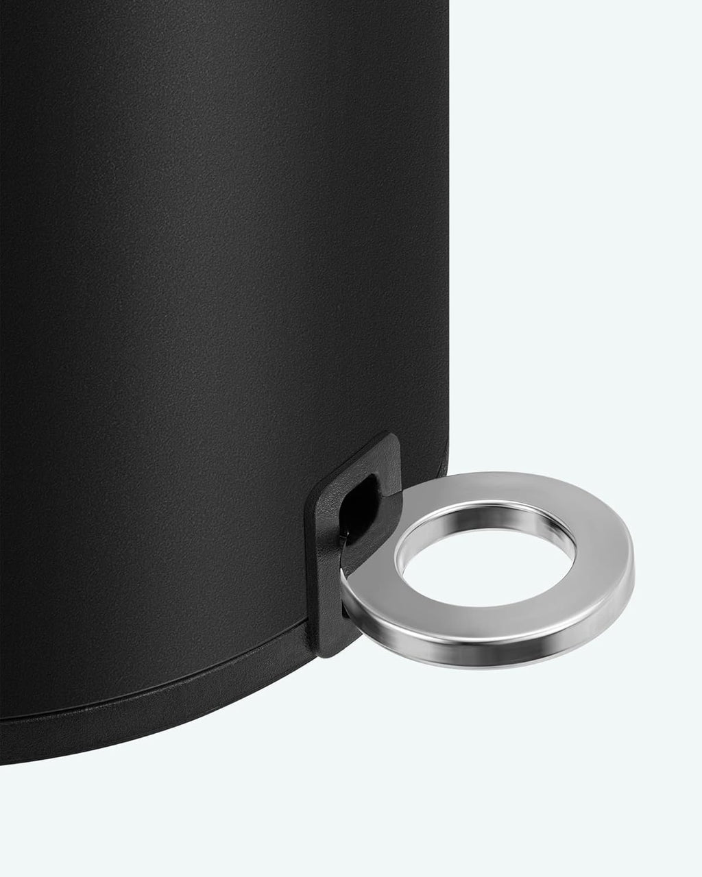 SONGMICS Cos de gunoi pentru baie, cu pedala si soft-close, 3 litri, negru