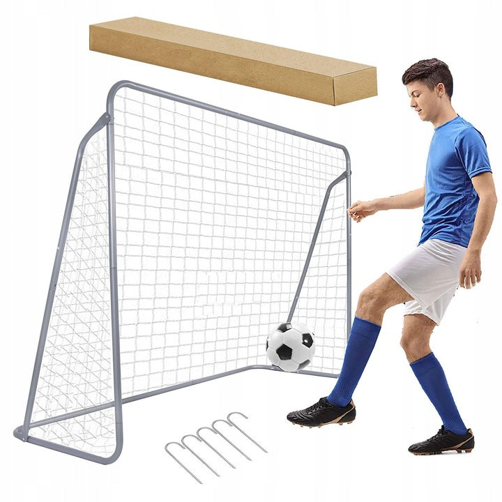 Poarta de fotbal din otel, 170x240cm, profil 32mm, cu elemente de fixare