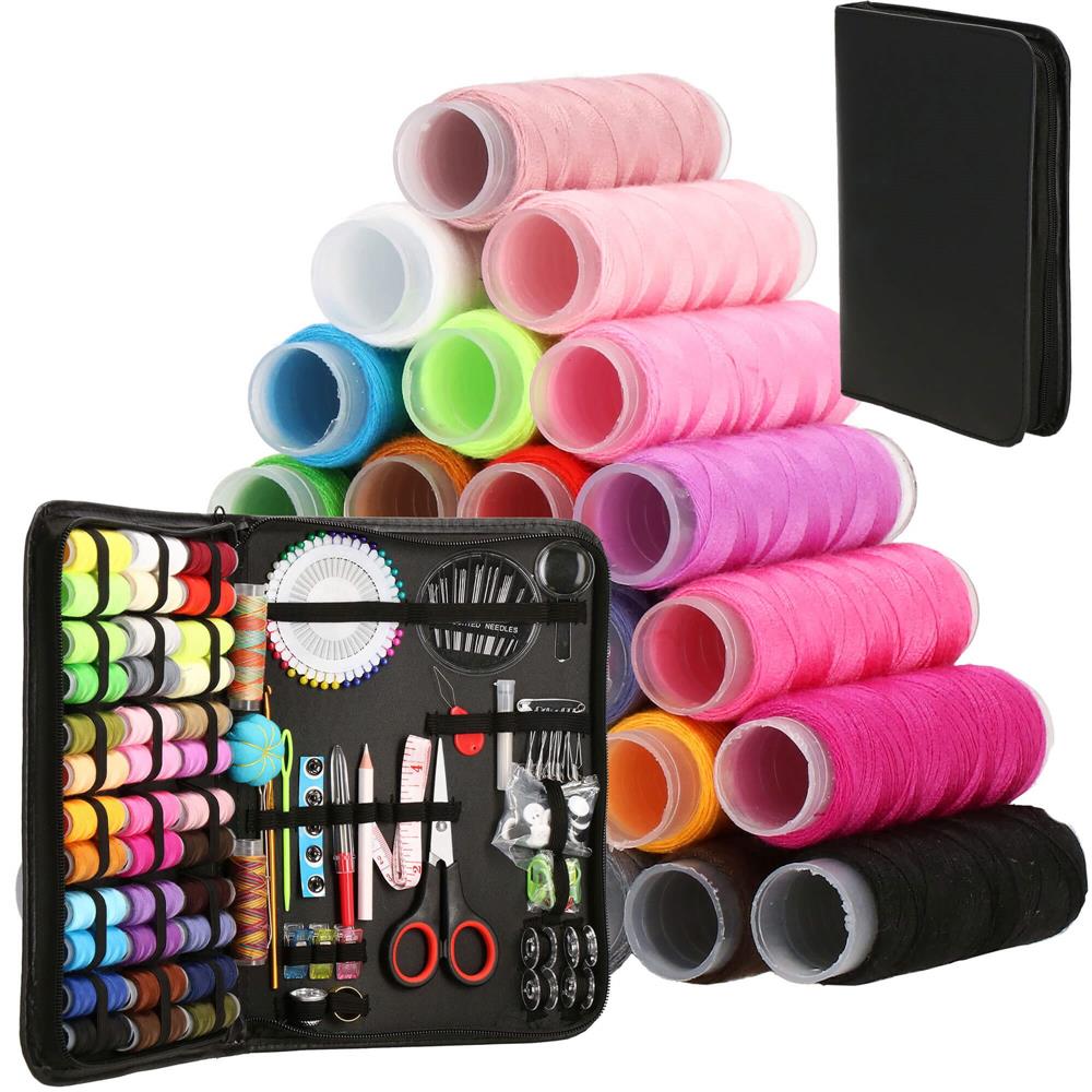 Set articole de cusut cu geanta de depozitare, 183 piese
