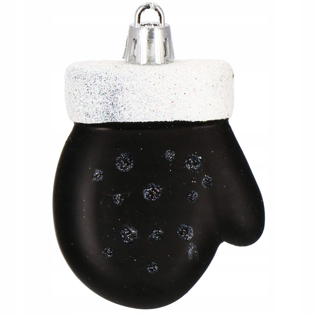 Set globuri si decoratiuni de Craciun, 77 piese, diverse dimensiuni, negru