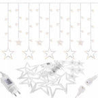 (DL) Instalatie lumina tip perdea cu 138 LED-uri, 2m, pentru interior/exterior, stelute iluminare alba